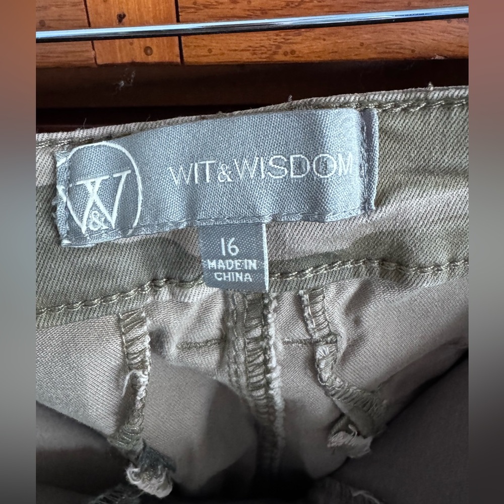 Wit & Wisdom Green Camo Print Jeans - Picture 6 of 7